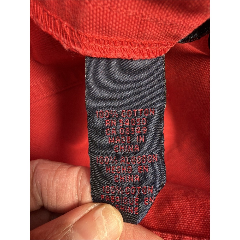 VTG Rare Sz S R L Ralph Genuine Raw Goods Supply Company Red Denim Zip Jacket - Picture 4 of 6